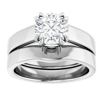 Round cut lab-grown diamond ring by Alpha Jewelry