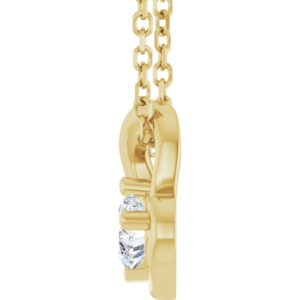 This heart shape diamond pendant necklace is designed with a fixed heart-cut diamond set in solid 14K gold, creating a refined and romantic aesthetic. The minimalist and elegant design makes it an ideal gift for her, perfect for anniversaries, birthdays, and special occasions. We specialize in small batch production, offering MOQ as low as one piece, making it ideal for both personalized orders and boutique jewelry brands.