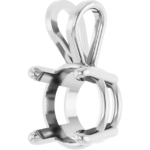 Shop 9mm solitaire pendant mounting with 4-prong setting. Custom small-batch production available with MOQ one piece. Secure your stone in style.