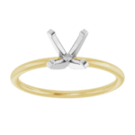 Perfect for round stones, this 6.5mm solitaire engagement ring setting is ideal for custom, one-piece orders. Small batch production available.