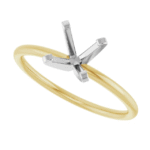 Perfect for round stones, this 6.5mm solitaire engagement ring setting is ideal for custom, one-piece orders. Small batch production available.