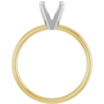 Perfect for round stones, this 6.5mm solitaire engagement ring setting is ideal for custom, one-piece orders. Small batch production available.