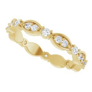 Marquise Diamond Eternity Band with Alternating Round Lab Diamonds – Custom Wedding Ring