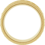 This 6mm patterned flat band features a timeless geometric texture and a smooth comfort fit. Ideal for custom wedding ring projects or minimalist statement wear.