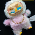 This hippo style art toy necklace is a playful stainless steel accessory made for plush figures and designer dolls. Lightweight and stylish for collectors.