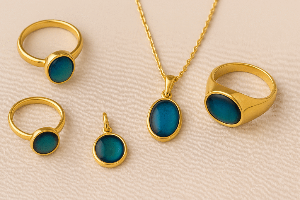 The mood jewelry trend is making a strong comeback in 2025, especially among Gen Z and nostalgic millennials. Originally popular in the 1970s, mood rings and color-changing accessories are now being reimagined through modern materials, personalized engraving, and digital flair. Unlike their retro predecessors, today’s mood jewelry goes beyond novelty—it’s a powerful tool of self-expression.