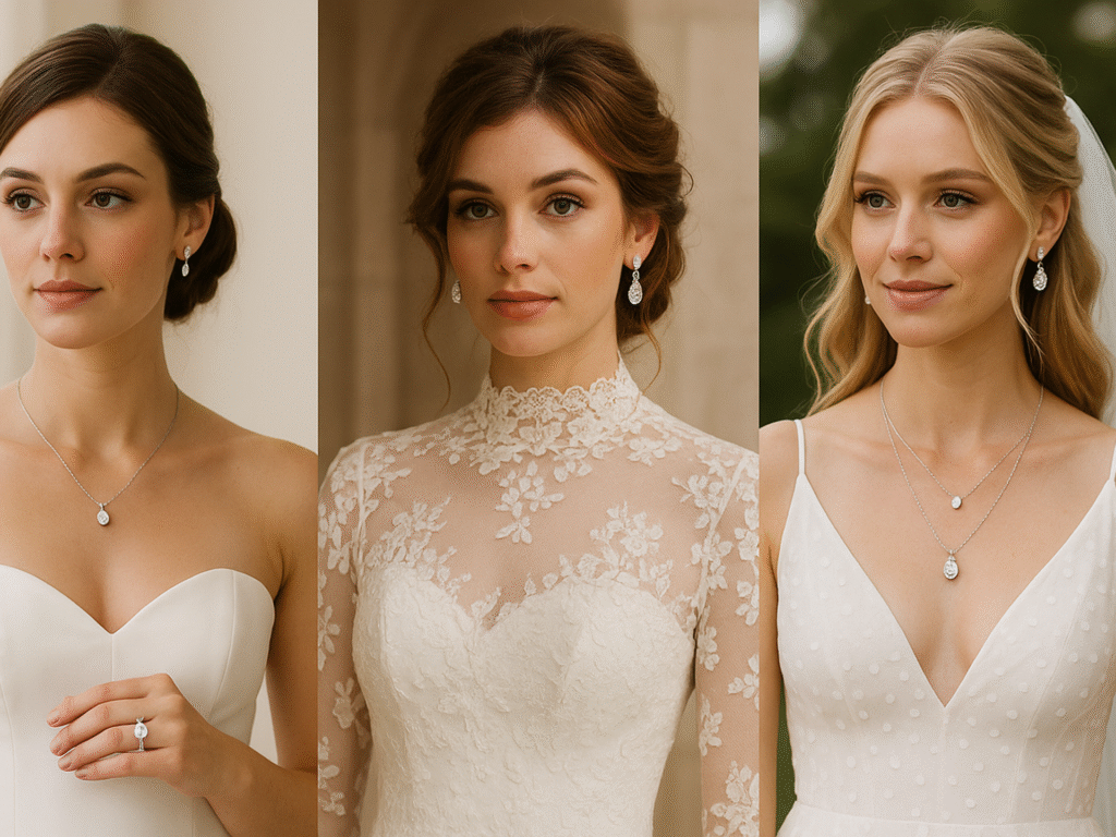 Wedding Jewelry Styling Guide 2025: Match Your Dress, Hairstyle & Venue Your wedding day is more than just a ceremony – it’s a once-in-a-lifetime moment when every detail should reflect your unique style and love story. While your dress may be the centerpiece, your jewelry is the finishing touch that brings your entire bridal look together. In 2025, wedding jewelry trends lean toward personalized designs, timeless elegance, and cohesive styling between your gown, accessories, and setting. Whether you’re walking down a sandy aisle at sunset or under a crystal chandelier, the right ring, necklace, and earrings can elevate your bridal presence from beautiful to unforgettable.