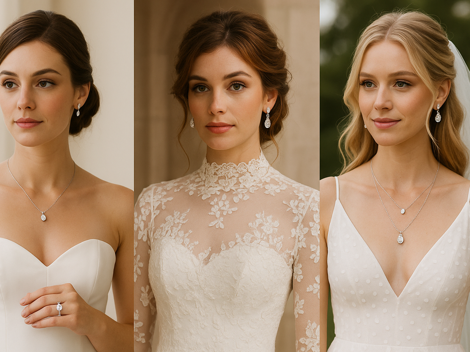 Wedding Jewelry Styling Guide 2025: Match Your Dress, Hairstyle & Venue Your wedding day is more than just a ceremony – it’s a once-in-a-lifetime moment when every detail should reflect your unique style and love story. While your dress may be the centerpiece, your jewelry is the finishing touch that brings your entire bridal look together. In 2025, wedding jewelry trends lean toward personalized designs, timeless elegance, and cohesive styling between your gown, accessories, and setting. Whether you’re walking down a sandy aisle at sunset or under a crystal chandelier, the right ring, necklace, and earrings can elevate your bridal presence from beautiful to unforgettable.