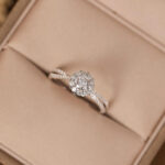 Though bold in design, this floral engagement ring blends effortlessly with various band styles. You can stack it with a plain band for everyday elegance, or pair it with matching floral accents for weddings. Its uniqueness makes it suitable for nature lovers or those seeking something beyond the classic solitaire.