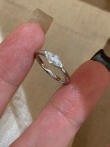 This marquise cut engagement ring features a stunning D color moissanite as its centerpiece, set on a sleek, minimalist band. In addition, you can personalize it in S925 silver, 9K, 14K, 18K gold, or Pt950 platinum, each available in white, yellow, or rose finishes.