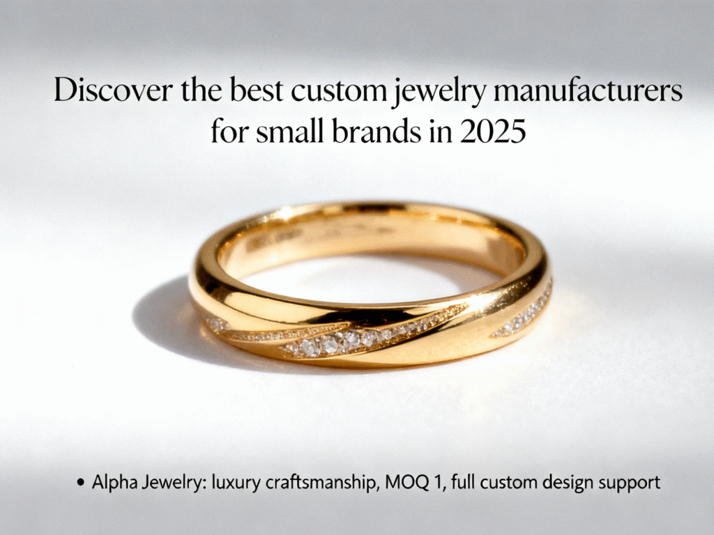 Discover the best custom jewelry manufacturers for small brands in 2025, and see why Alpha Jewelry offers luxury craftsmanship, MOQ 1, and full custom design support.
