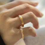 Minimalist custom lab diamond ring set for couple, designed as matching wedding bands. Each ring is handcrafted with carefully selected lab diamonds. Diamond weight may vary slightly, which is standard in fine jewelry production.