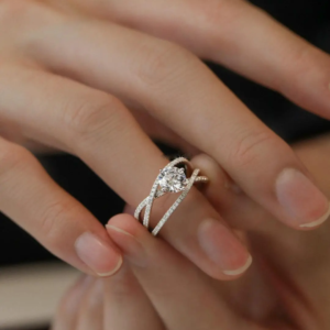 Lab diamond engagement ring crafted in solid white gold, designed with balanced proportions and timeless elegance. Ideal for custom fine jewelry.