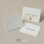 Logo customization is available to support brand identity in a subtle and controlled way. Your logo can be added to align with your brand’s visual language, whether minimal, modern, or classic. This custom logo jewelry display card is suitable for bulk orders, small batch production, and long-term brand packing use, making it flexible for both emerging designers and established jewelry businesses.