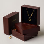 This custom jewelry box supports logo customization, allowing brands to apply their logo for a cohesive packaging experience. In addition, the burgundy color is carefully selected to suit both modern and classic jewelry collections, making it a versatile packaging option for various product lines.
