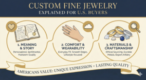 custom fine jewelry, custom jewelry USA, personalized fine jewelry, custom ring design, bespoke jewelry, lab grown diamond jewelry, fine jewelry customization