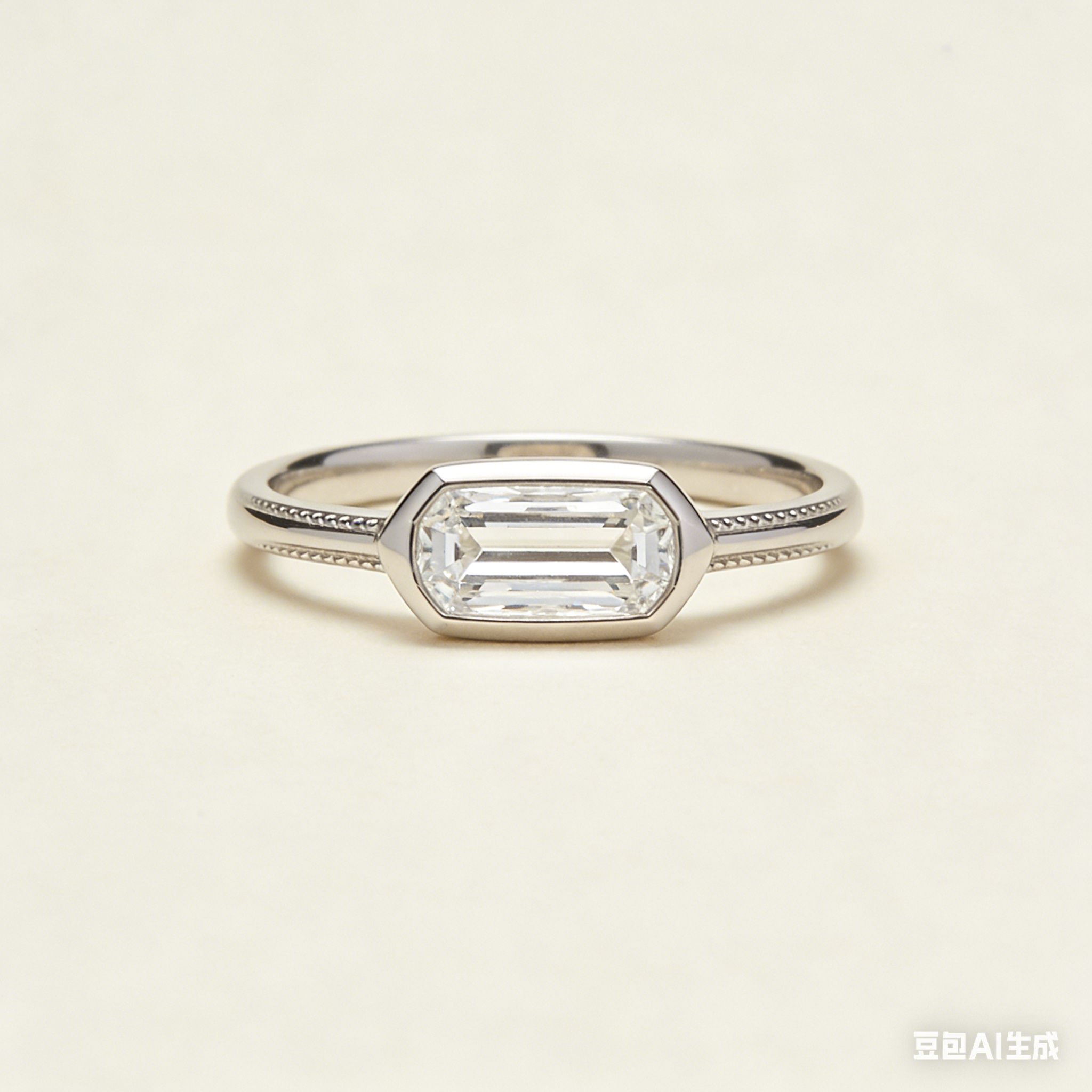 An east west engagement ring rotates the center stone so it sits horizontally across the finger instead of vertically. It works beautifully with elongated shapes (oval, marquise, emerald, radiant, antique cushion), and it often looks “designed” rather than “default.”