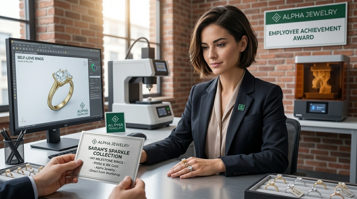 self-love rings, custom jewelry, right hand rings, lab grown diamond jewelry, personalized rings, jewelry manufacturing, fine jewelry, 14K gold rings, bespoke jewelry design, jewelry factory direct