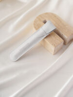 This custom microfiber slim pouch features a long design and a soft suede feel. It provides a secure and elegant solution for small item branding.