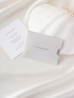 This custom microfiber card holder features a slim design and a soft suede feel. It provides a secure and elegant solution for card branding.