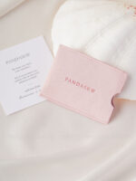 This custom microfiber card holder features a slim design and a soft suede feel. It provides a secure and elegant solution for card branding.