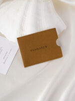 This custom microfiber card holder features a slim design and a soft suede feel. It provides a secure and elegant solution for card branding.