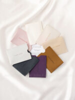 This custom microfiber card holder features a slim design and a soft suede feel. It provides a secure and elegant solution for card branding.