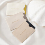 This custom microfiber card holder features a slim design and a soft suede feel. It provides a secure and elegant solution for card branding.