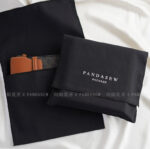 This custom cotton envelope pouch features a sleek design and soft fabric. It provides a natural and secure solution for jewelry branding.