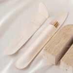 This custom microfiber slim pouch features a long design and a soft suede feel. It provides a secure and elegant solution for small item branding.