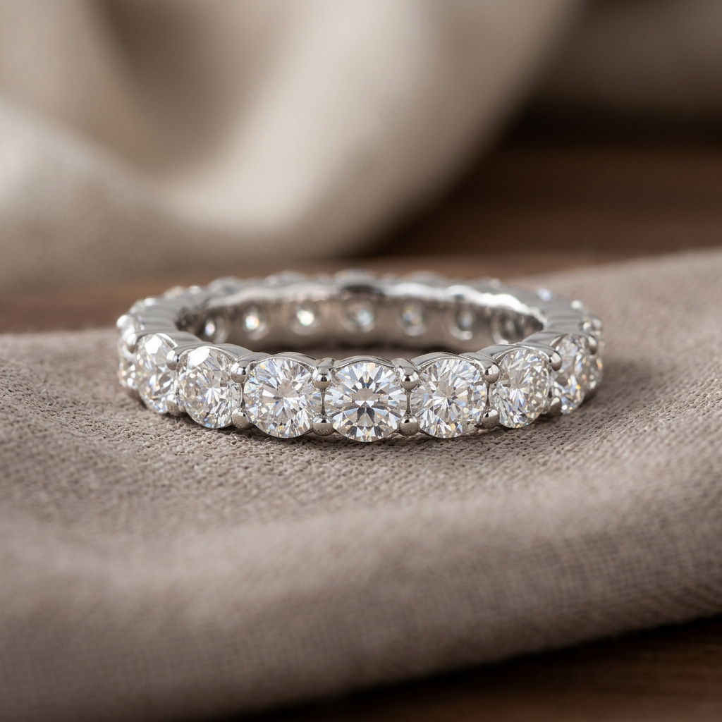 custom lab grown diamond wedding band maker — Alpha Jewelry