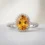 private label 9K white gold citrine engagement ring supplier custom jewelry manufacturing photo