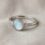 custom 9K white gold mother of pearl engagement ring — custom jewelry manufacturing photo 1