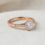 OEM 9K rose gold lab-created gemstones engagement ring manufacturer — custom jewelry manufacturing photo 1