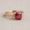 custom 9K rose gold spinel engagement ring — custom jewelry manufacturing photo 1