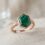 OEM 9K rose gold malachite engagement ring manufacturer — custom jewelry manufacturing photo 1