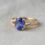 custom 10K yellow gold tanzanite engagement ring — custom jewelry manufacturing photo 1