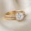 Custom 9K yellow gold lab-grown diamond bridal set by Alpha Jewelry