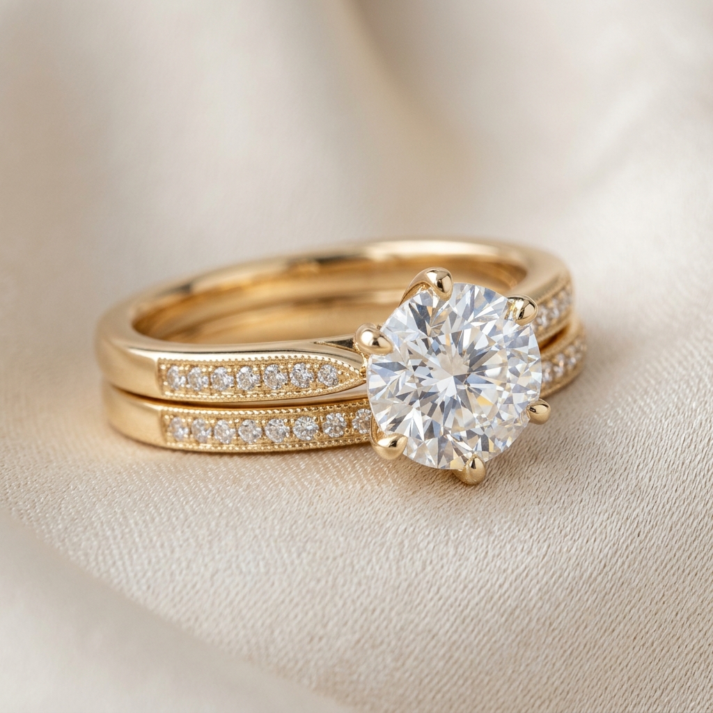 Custom 9K Yellow Gold Lab-Grown Diamond Bridal Set: A Smarter Choice for Modern Couples — Alpha Jewelry