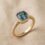 custom 9K yellow gold natural gemstone engagement ring — custom jewelry manufacturing photo 1