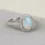 custom 9K white gold opal engagement ring custom jewelry manufacturing photo