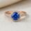 OEM 9K rose gold blue sapphire engagement ring manufacturer — custom jewelry manufacturing photo 1