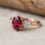 OEM 9K rose gold spinel engagement ring manufacturer — custom jewelry manufacturing photo 1