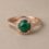 private label 9K rose gold malachite engagement ring supplier — custom jewelry manufacturing photo 1