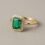 OEM 10K yellow gold lab emerald engagement ring manufacturer — custom jewelry manufacturing photo 1