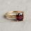 custom 10K yellow gold spinel engagement ring — custom jewelry manufacturing photo 1