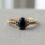 custom 10K yellow gold black spinel engagement ring — custom jewelry manufacturing photo 1