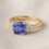 OEM 10K yellow gold tanzanite engagement ring manufacturer — custom jewelry manufacturing photo 1