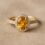 custom 10K yellow gold citrine engagement ring — custom jewelry manufacturing photo 1