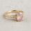custom 10K yellow gold rose quartz engagement ring — custom jewelry manufacturing photo 1